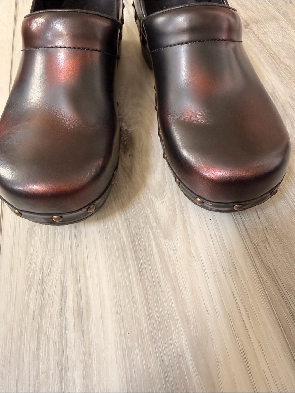 Sanita Original Danish Brown Leather Clogs EU 42 US 11.5 - Picture 5 of 10